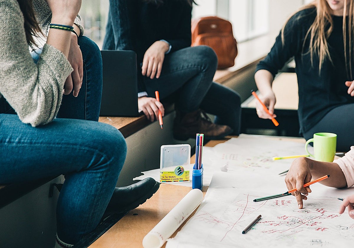 Un grupo de estudiantes