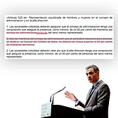 La ley de paridad ponía un tope del 49% a las directivas en las empresas