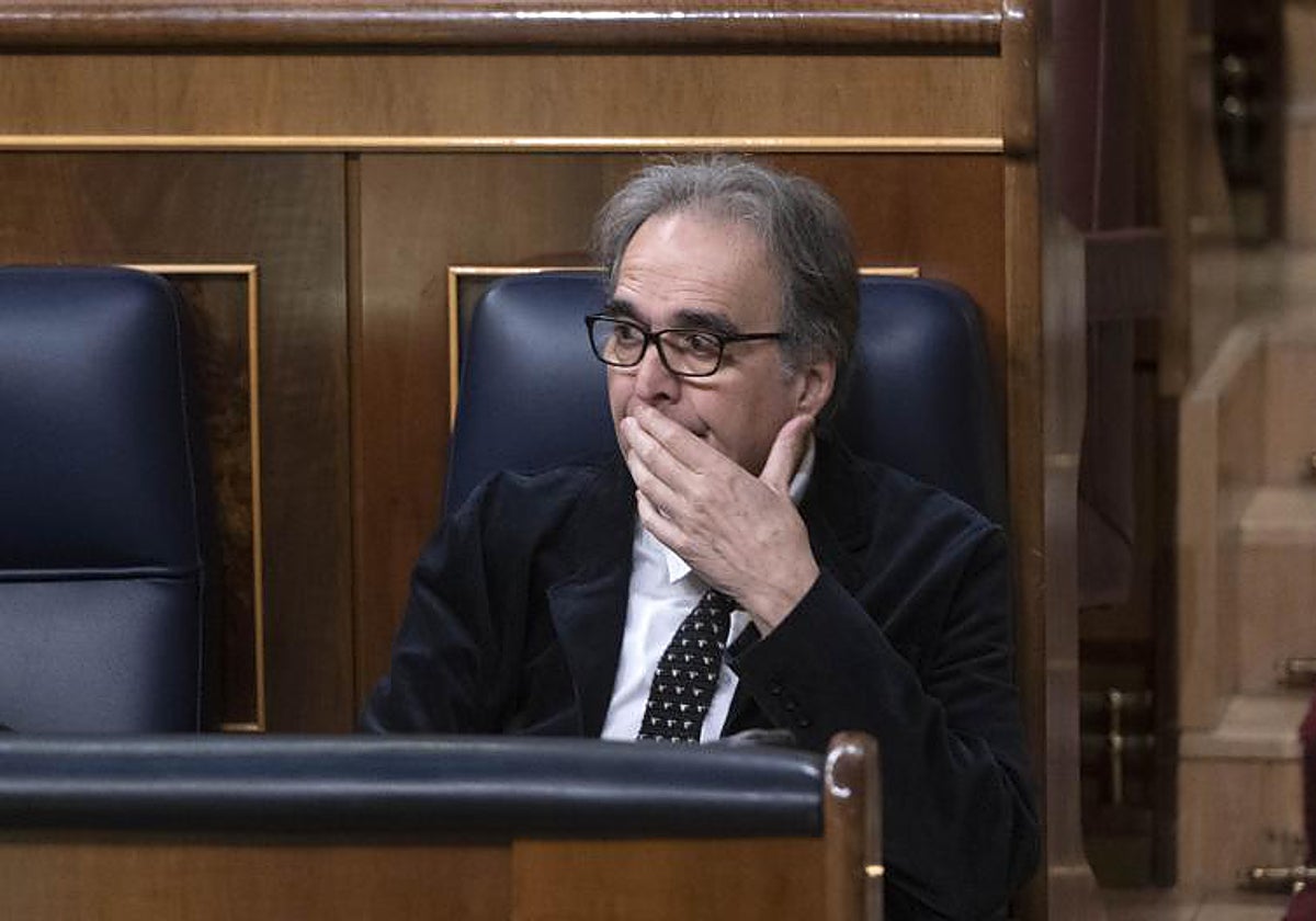El ministro Subirats en el Congreso, durante la tramitación de la LOSU esta semana