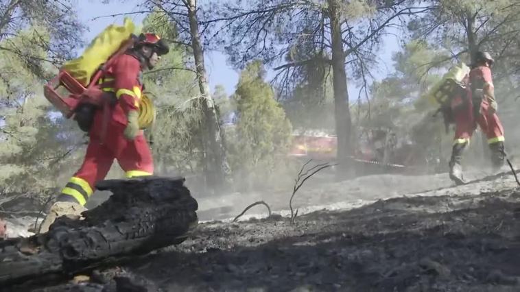 Las hectáreas quemadas en el incendio de Villanueva de Viver ascienden a 4.600