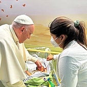 El Papa bautiza a un niño en el hospital donde se recupera de su bronquitis
