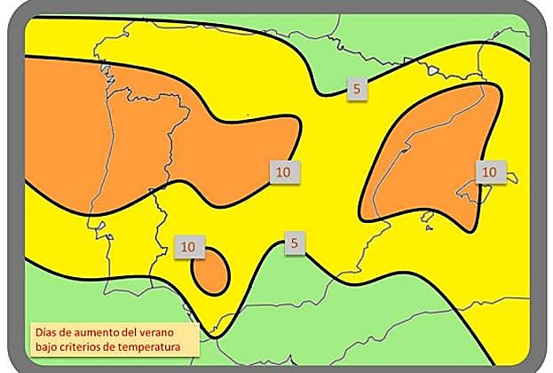 Días de aumento del verano en distintos puntos de la Península y Baleares