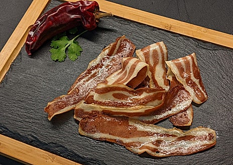 Imagen secundaria 1 - Arriba carne impresa en 3-D a partir de células vegetales, bacon fabricado en 20 minutos con proteína vegetal o cubiertos comestibles para no dejar ningún residuo 