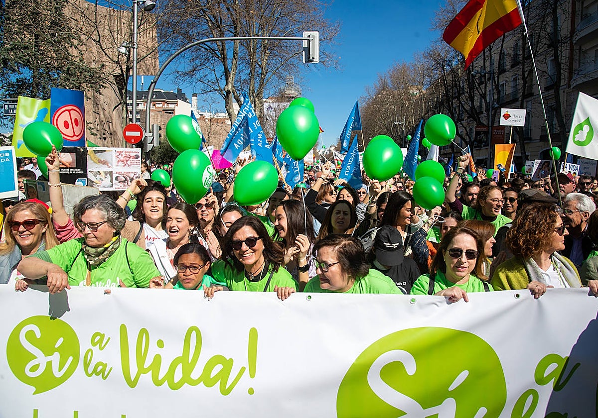 Manifestación provida en Madrid el pasado marzo
