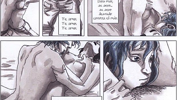 Viñetas del libro titulado 'El azul es un color cálido'