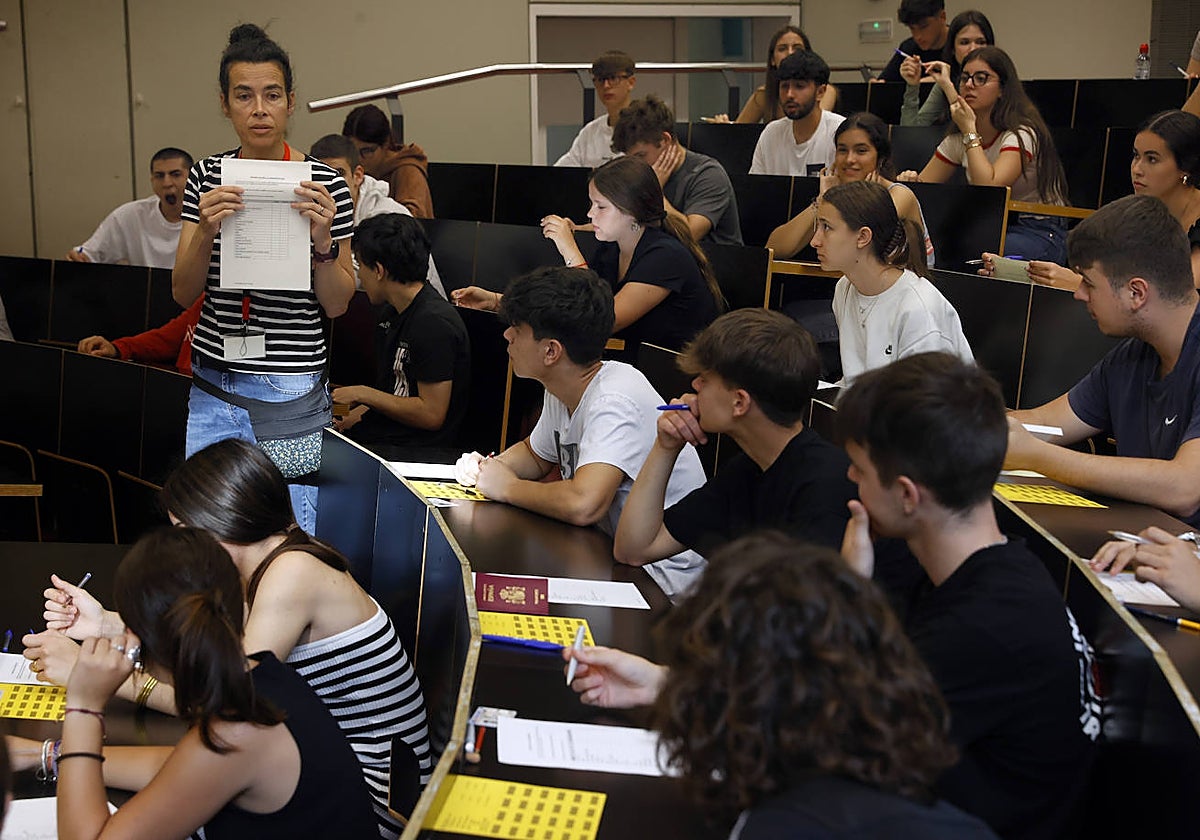 Prueba de selectividad de este año