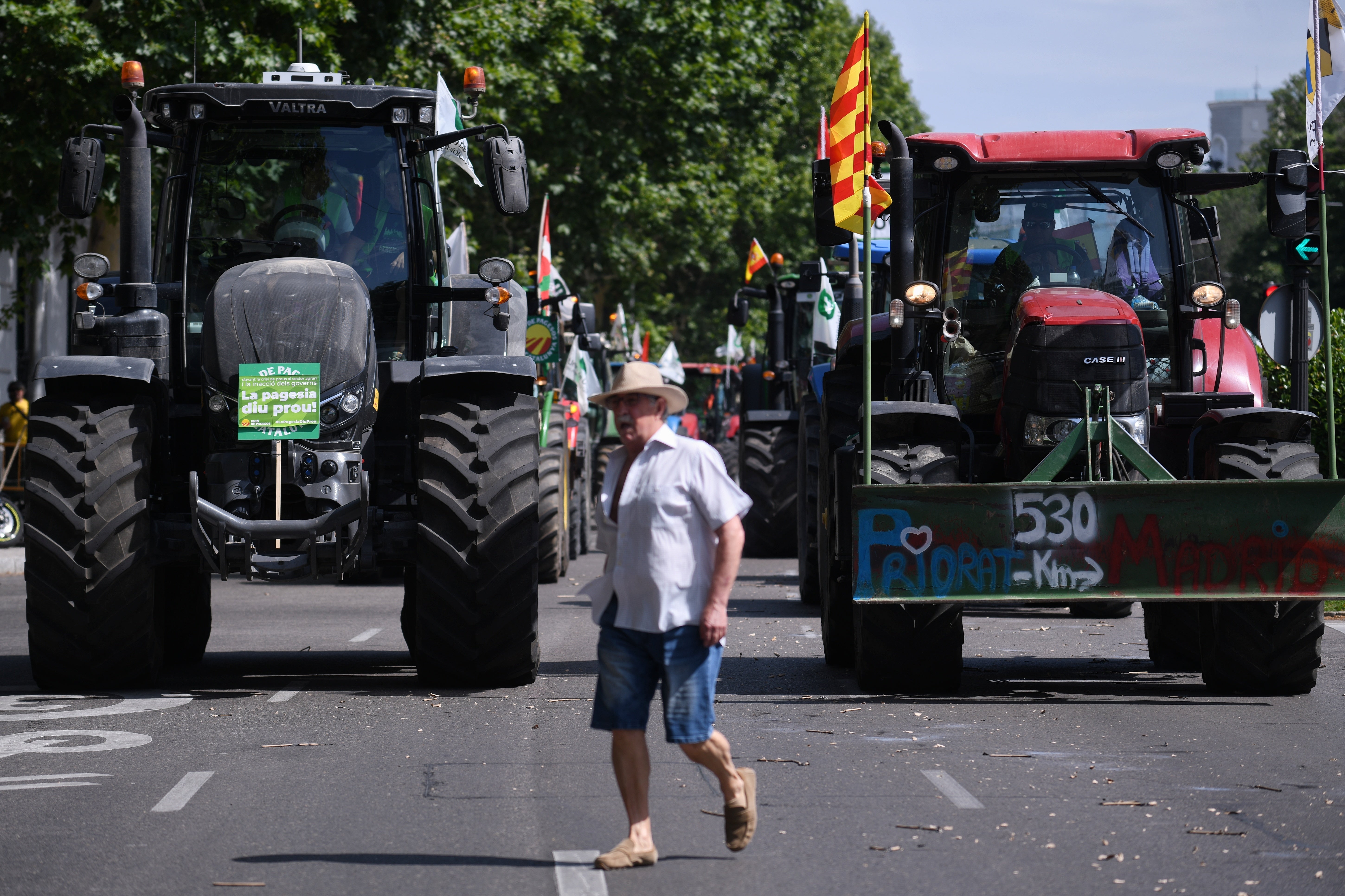 La manifestación de los agricultores en la tractorada