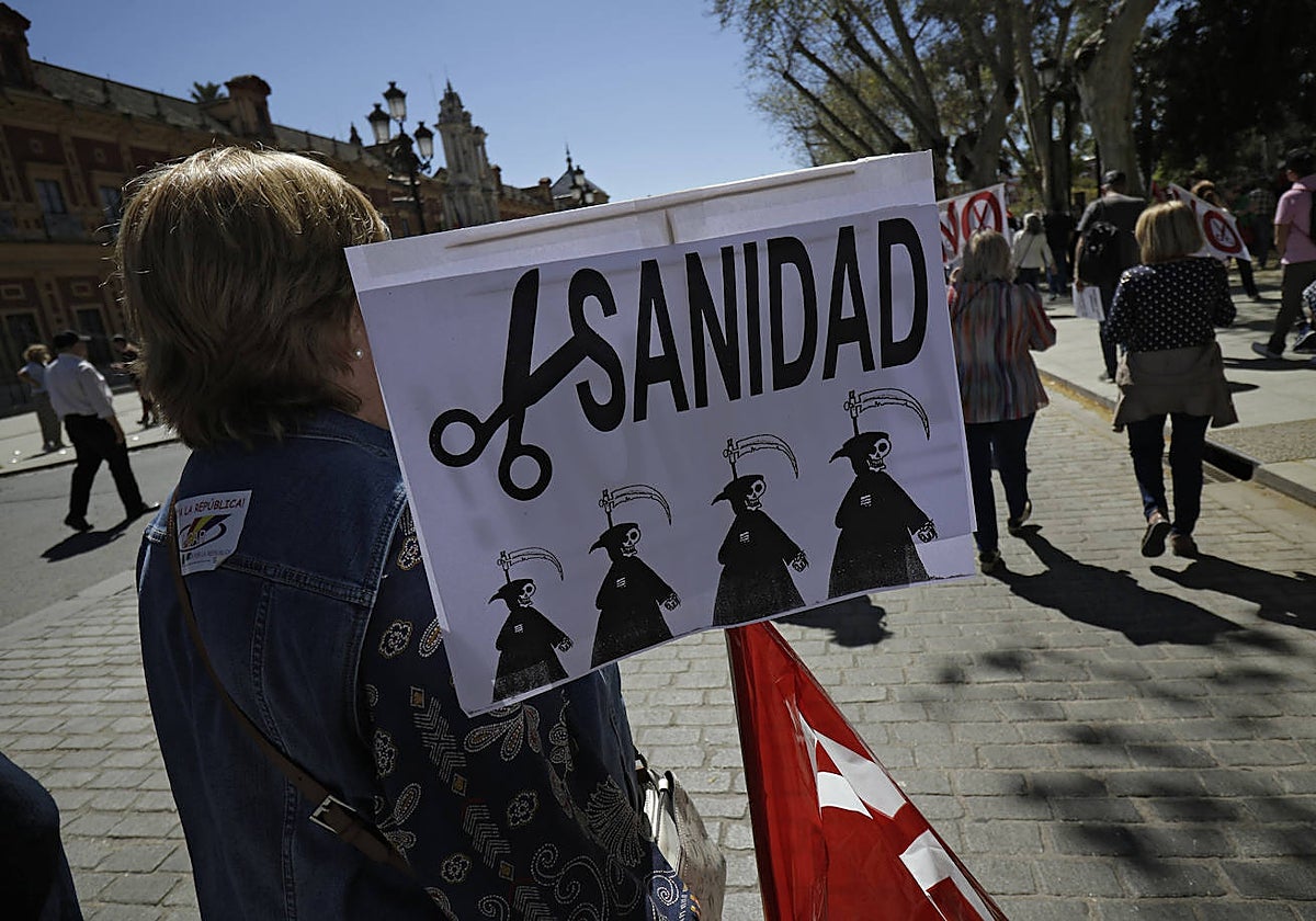 Manifestación en defensa de la Sanidad