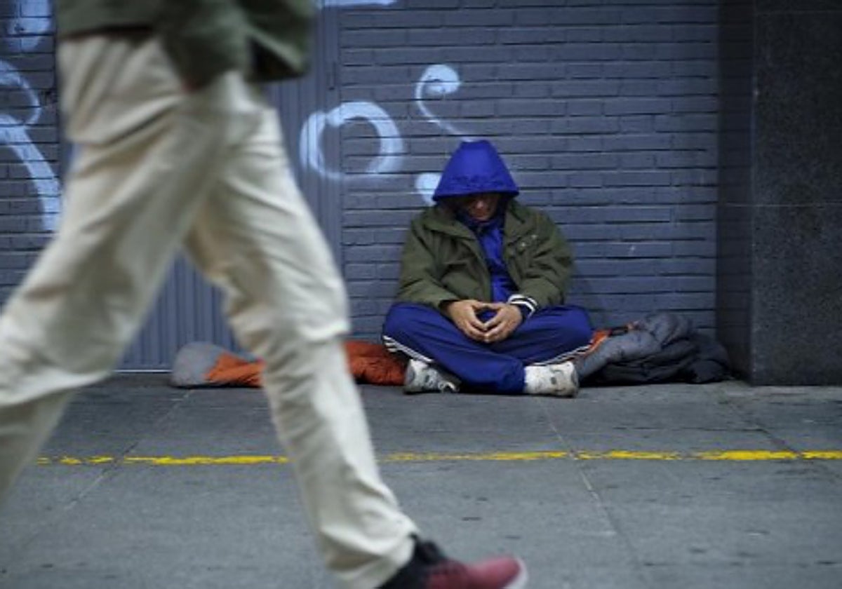 Esteban P. es una persona sin hogar, en las calles de Madrid