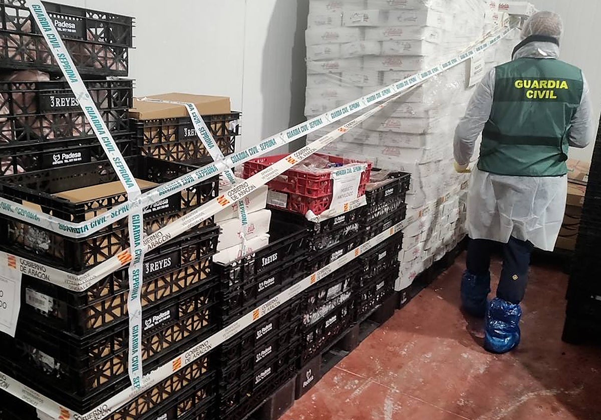 Alimento incautado por la Guardia Civil