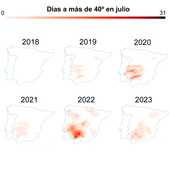 Todos los julios hace mucho calor, ¿pero el mismo calor?: comparamos este mes desde 1950 hasta este año