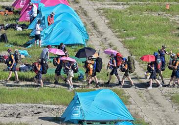 400 'boy scouts' españoles que participaban en un evento mundial, trasladados en Corea del Sur por un tifón