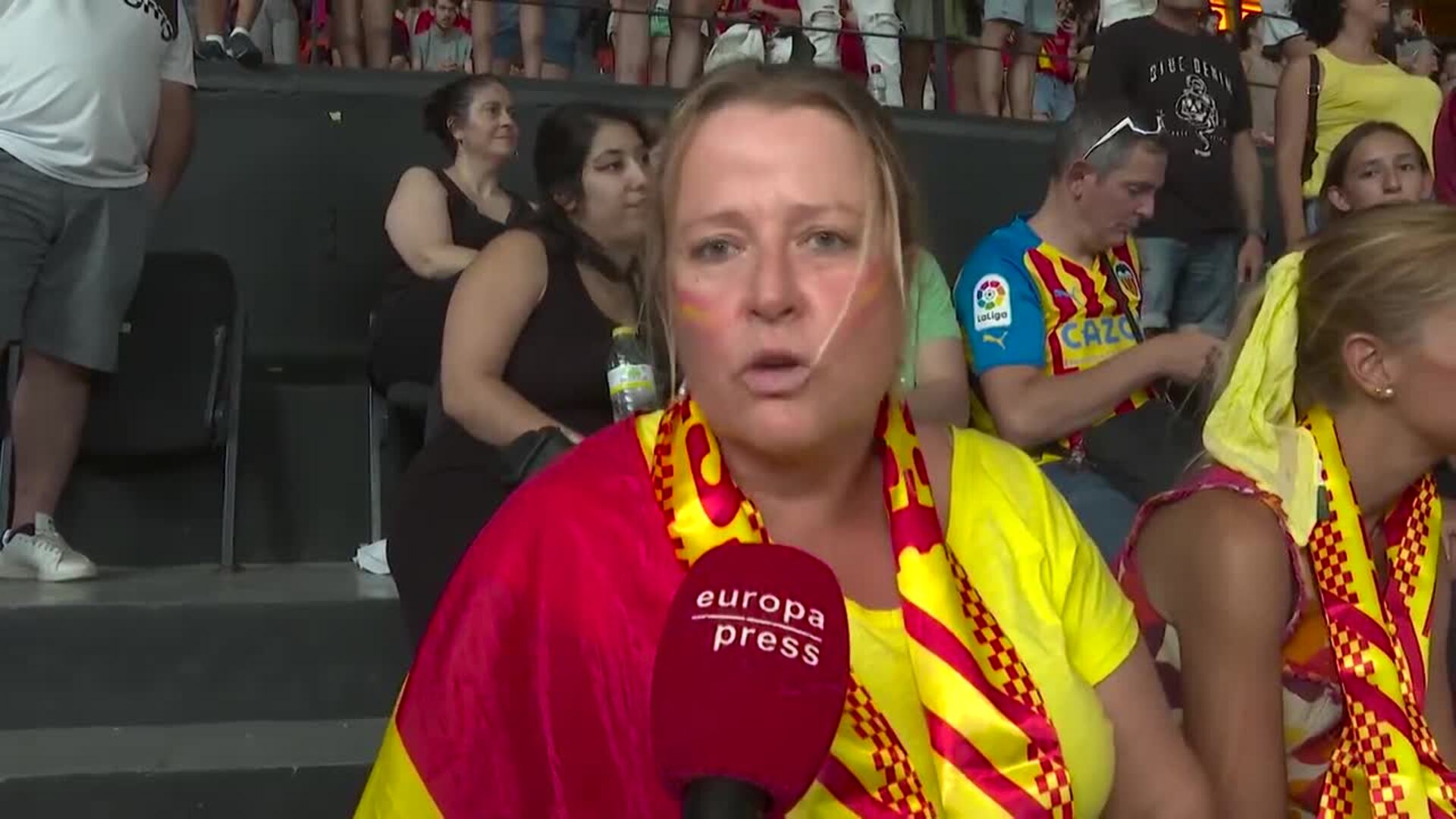 La afición celebra la victoria de España en la final del Mundial