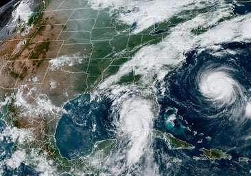 Huracanes simultáneos en agosto: el calor del Atlántico Norte ceba con «gasolina de primera» el pico de la temporada