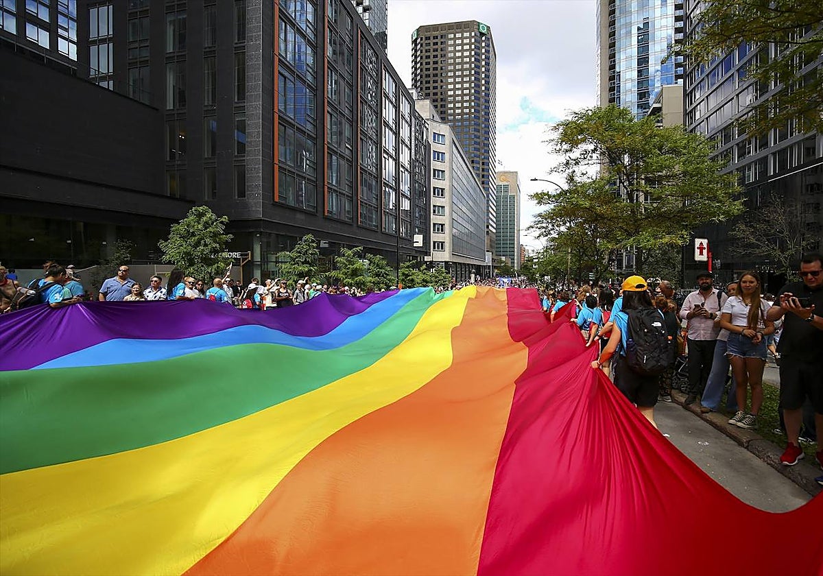 Marcha del día del orgullo en Montreal, Quebec, Canadá