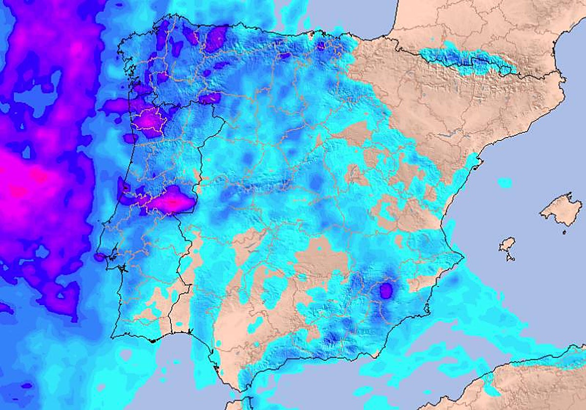 Llegan nuevas lluvias a España por el efecto Fujiwhara