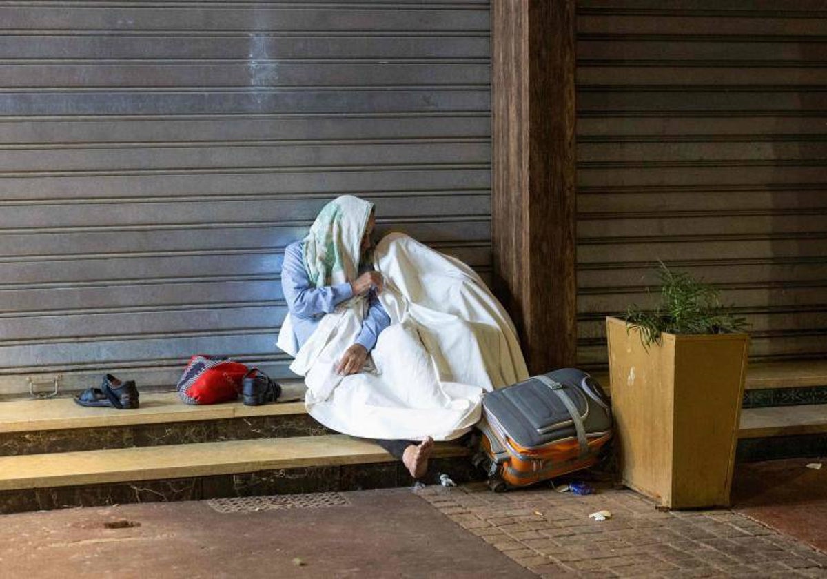 Una residente de Marrakesch, tras el seísmo