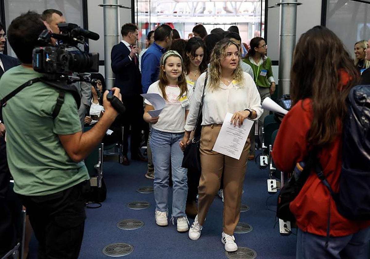 Los jóvenes, a la llegada a Estrasburgo