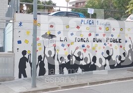 Denuncia ante la Alta Inspección para pedir la retirada de un mural que «ensalza el referéndum del 1-0» frente a una escuela