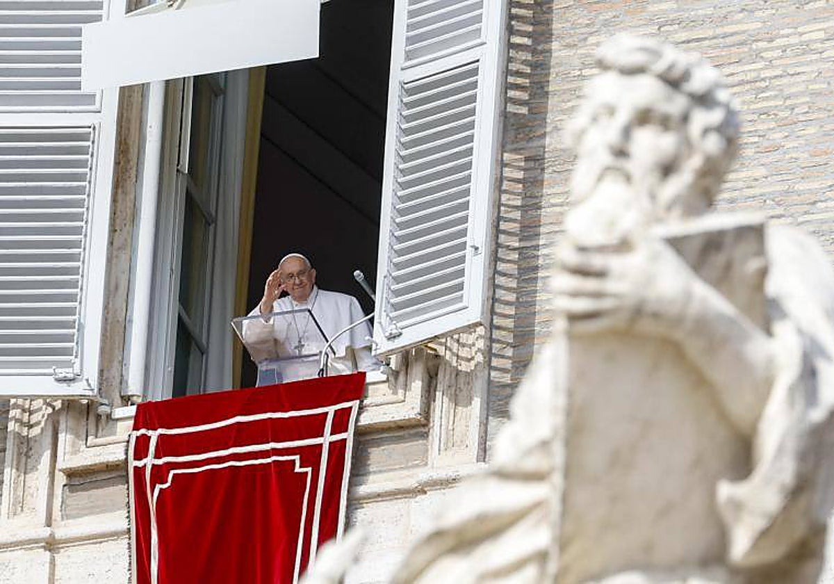 El papa Francisco durante el Ángelus