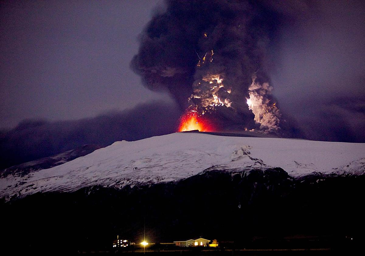 El volcán islandés Eyjafjalla, que entró en erupción en 2010