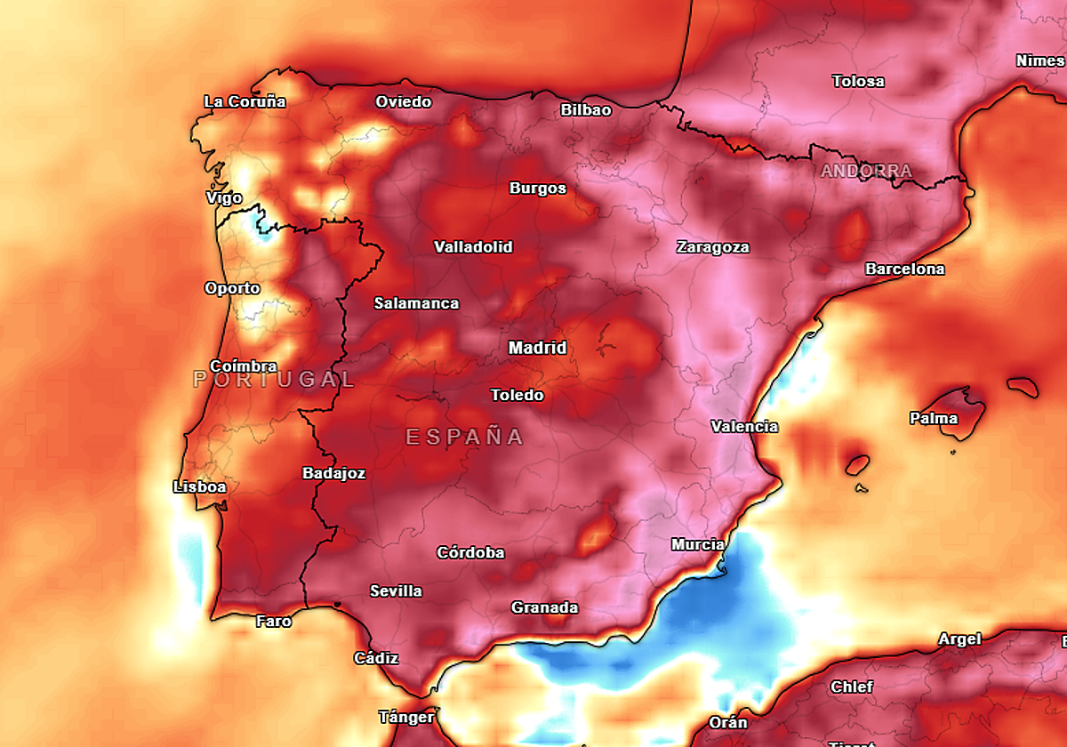 Anomalía de temperaturas en España para los próximos días