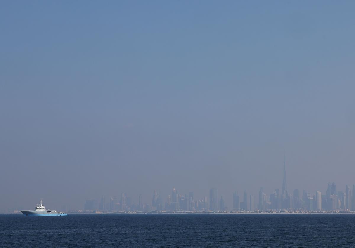 Imagen de la contaminación sobre Dubai.