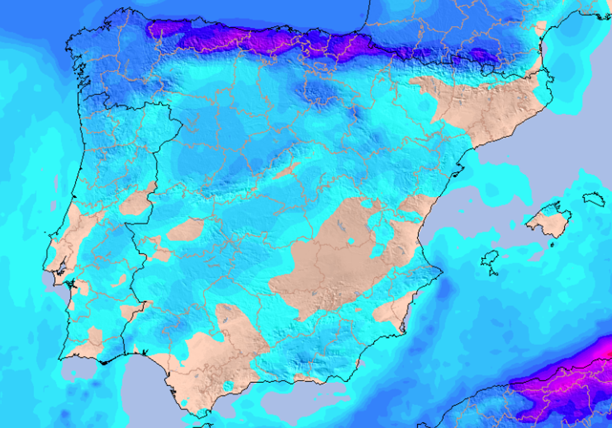 El anticiclón establecerá un tiempo sereno y estable en la mayor parte del país hasta Nochebuena