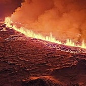 Cesa el flujo de lava de la fisura originada por el volcán de Islandia