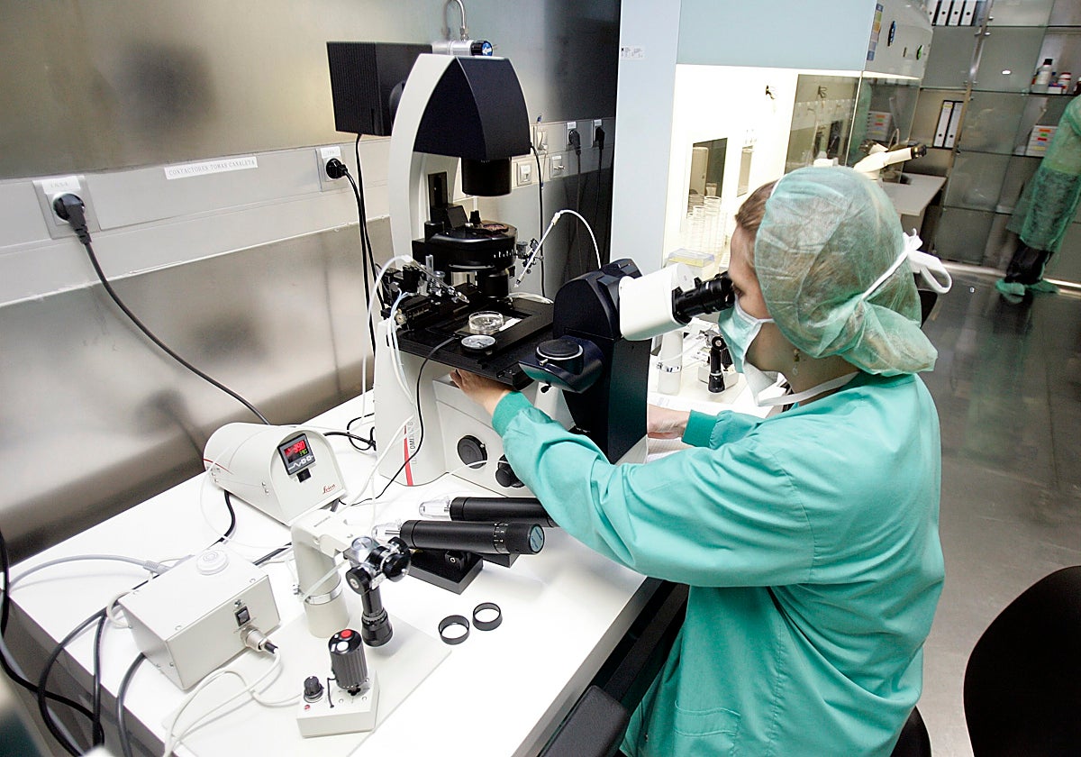 Una trabajadora en una clínica de fertilidad