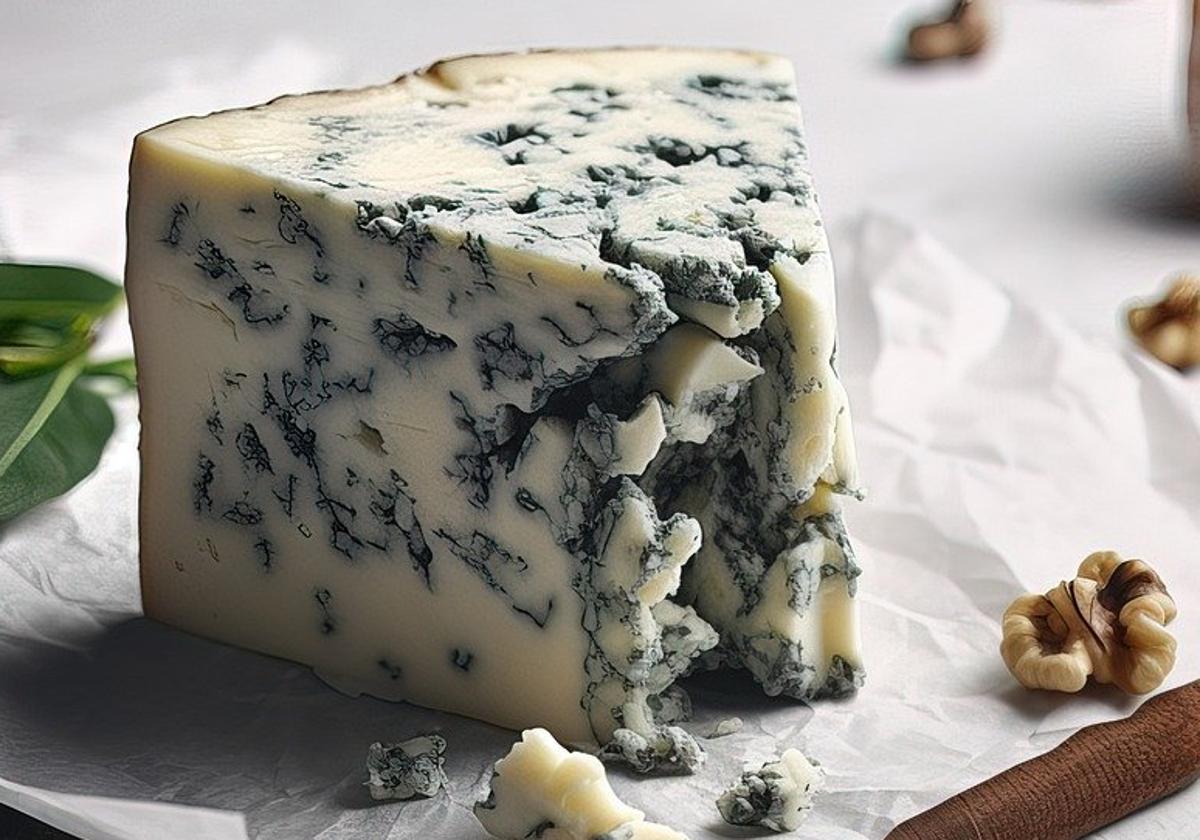 Imagen de archivo de un queso gorgonzola