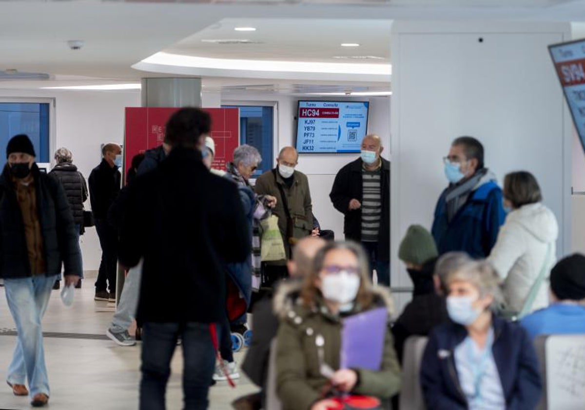 Sala de espera de un hospital en Madrid