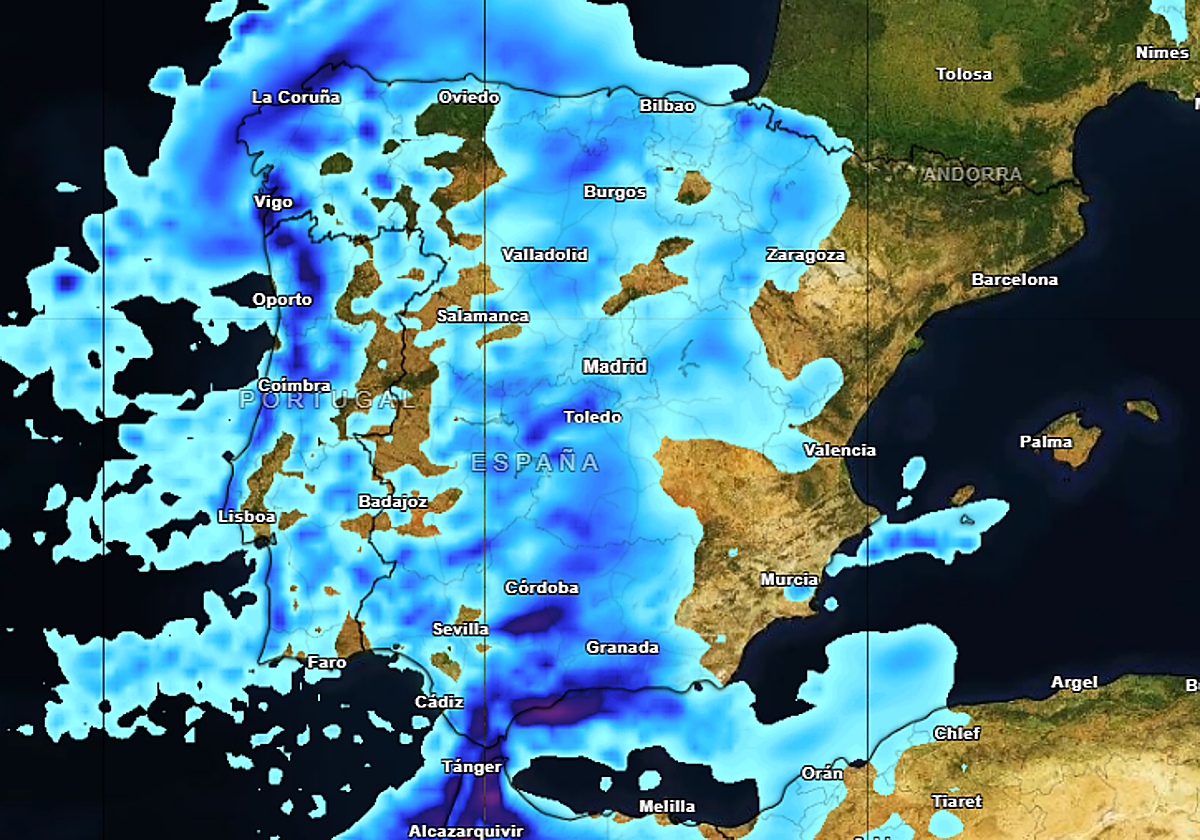 La Aemet activa el aviso naranja en España por lluvias, temporal marítimo y fuertes rachas de viento