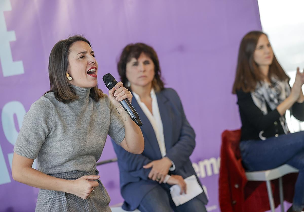 Irene Montero, en un acto en La Coruña