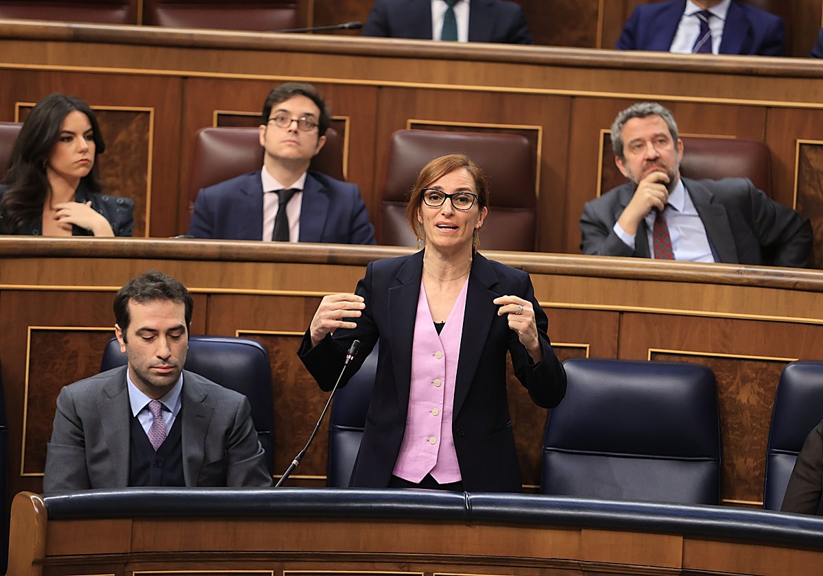 La ministra de Sanidad, Mónica García, en una imagen reciente en el Congreso