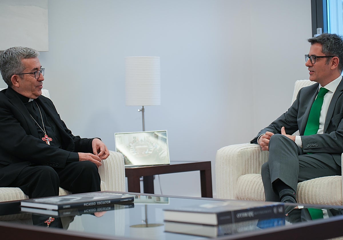 El ministro Bolaños y el presidente de la Conferencia Episcopal en su último encuentro