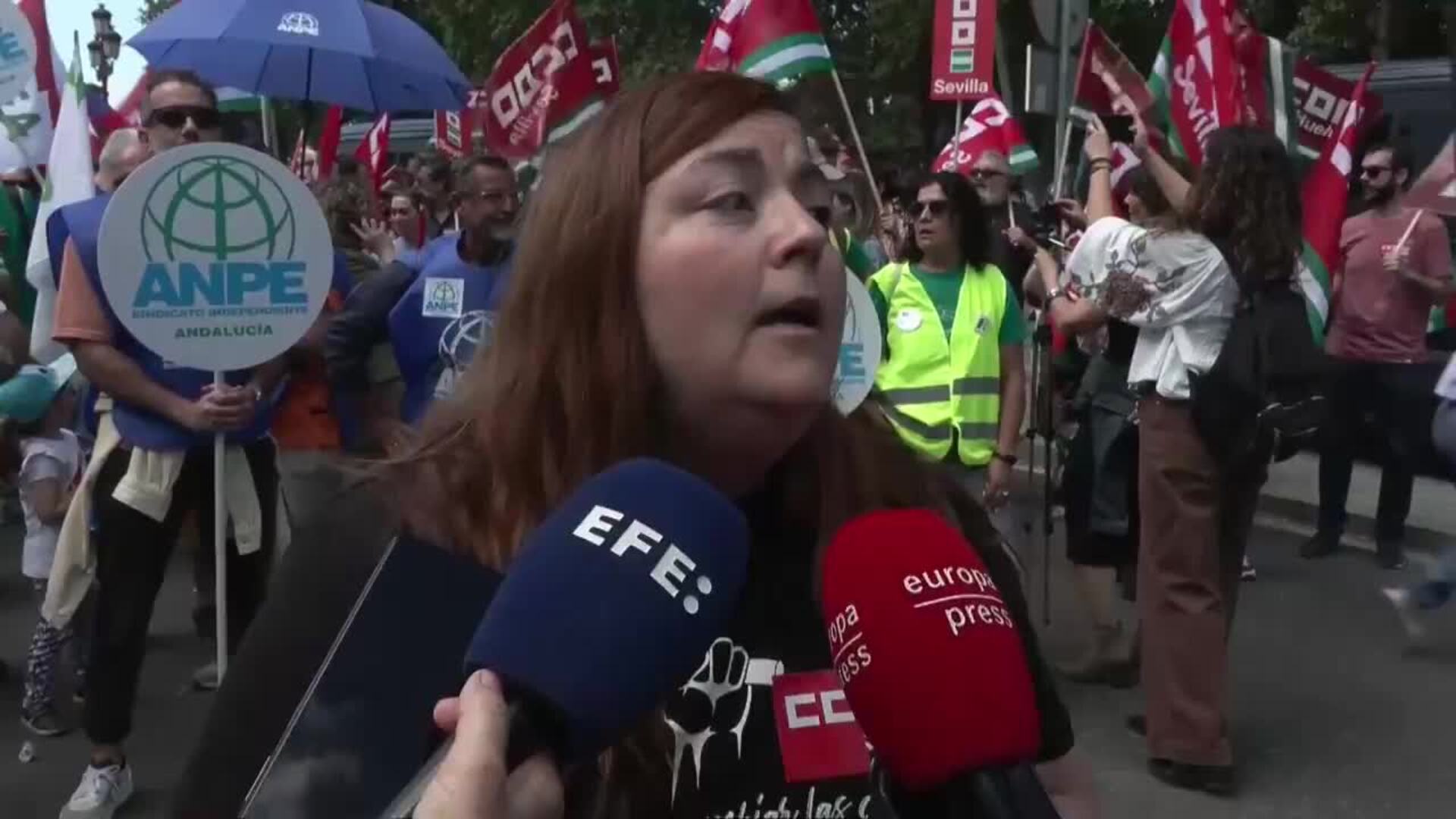 Miles de docentes protestan durante la huelga para pedir el aumento de ...