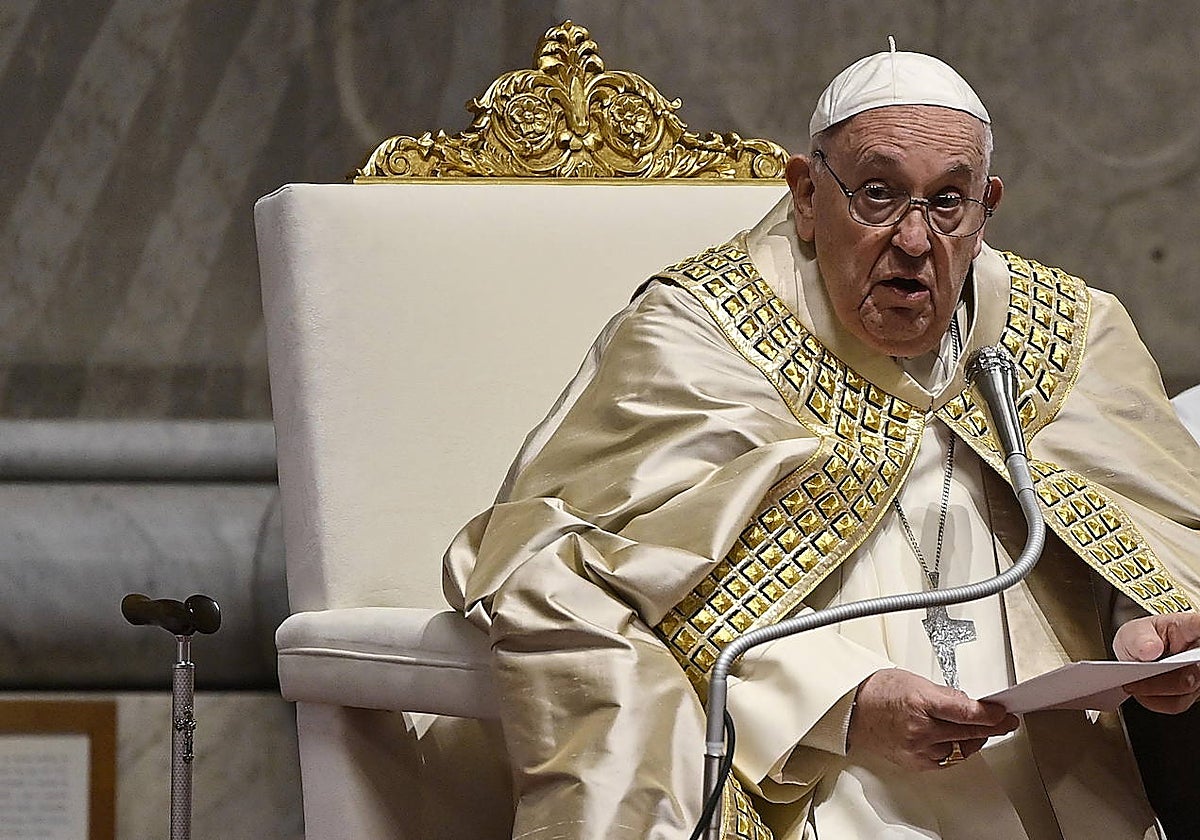 El Papa Francisco anunciando la bula que oficializa el gran Jubileo de 2025