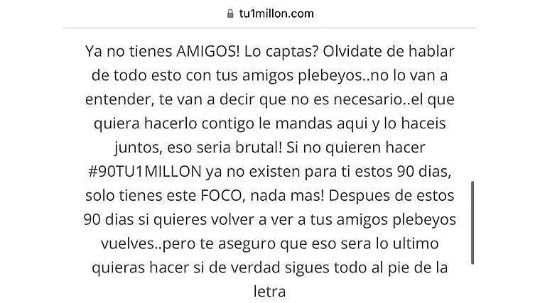 Llados te obliga a abandonar a tus amistades durante la realización del curso