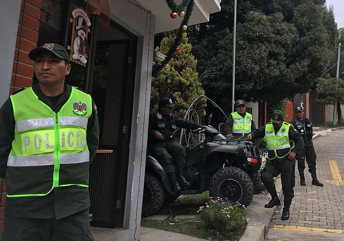 La Policía de Bolivia, durante una intervención.