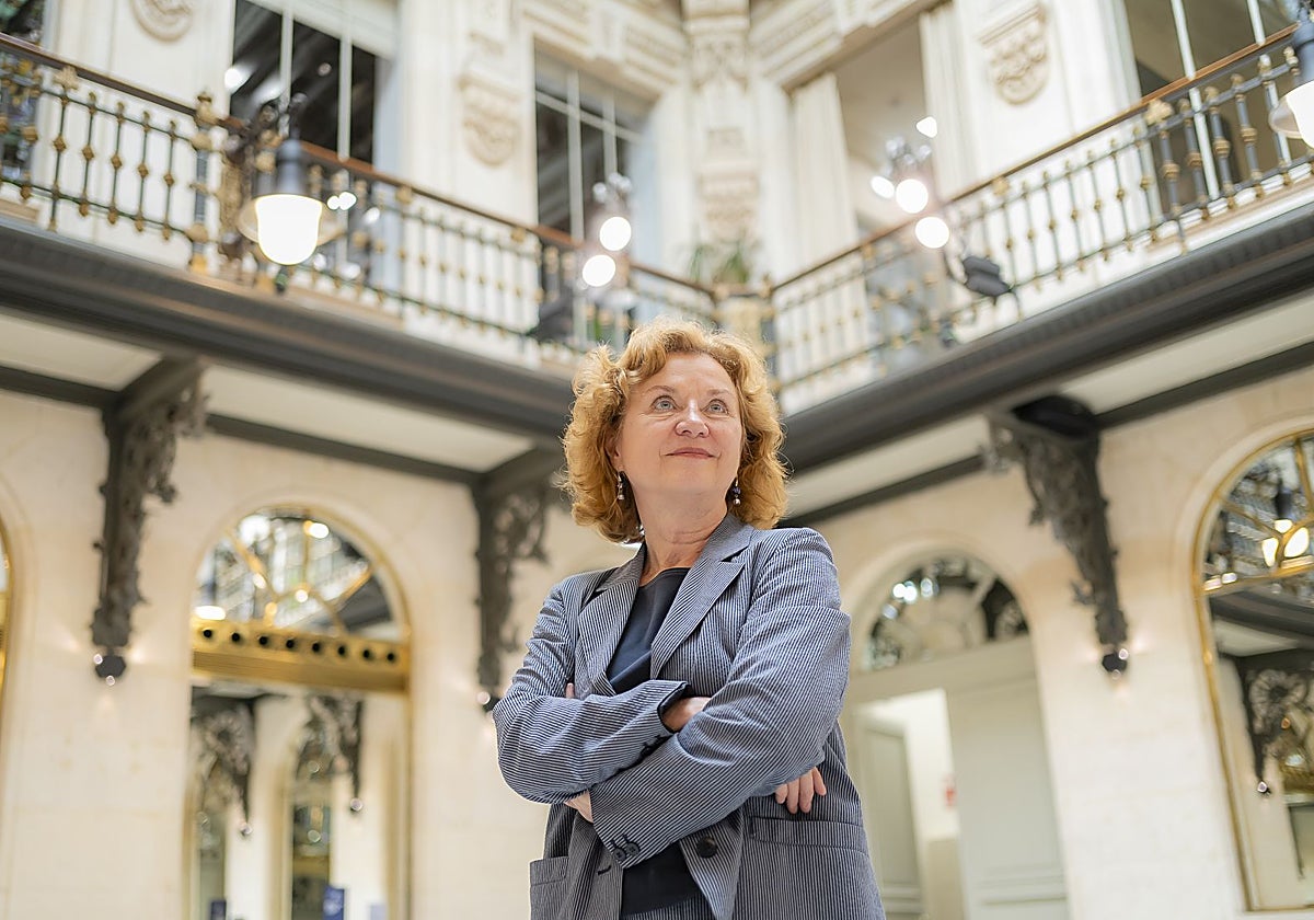 La psicóloga Elke Weber, en la sede de la sede del BBVA en Bilbao
