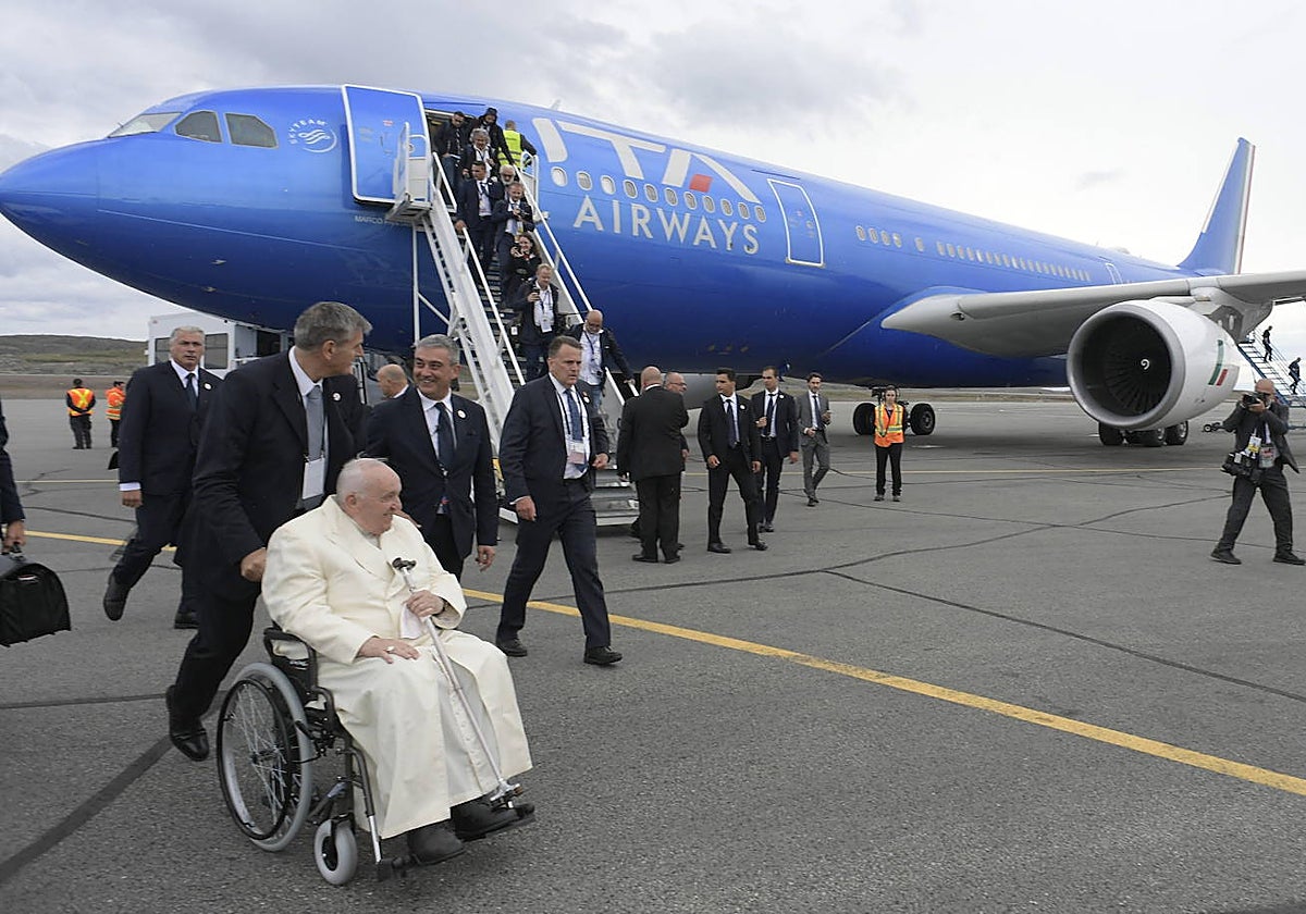 El Papa en su visita a Canadá en Julio de 2022.