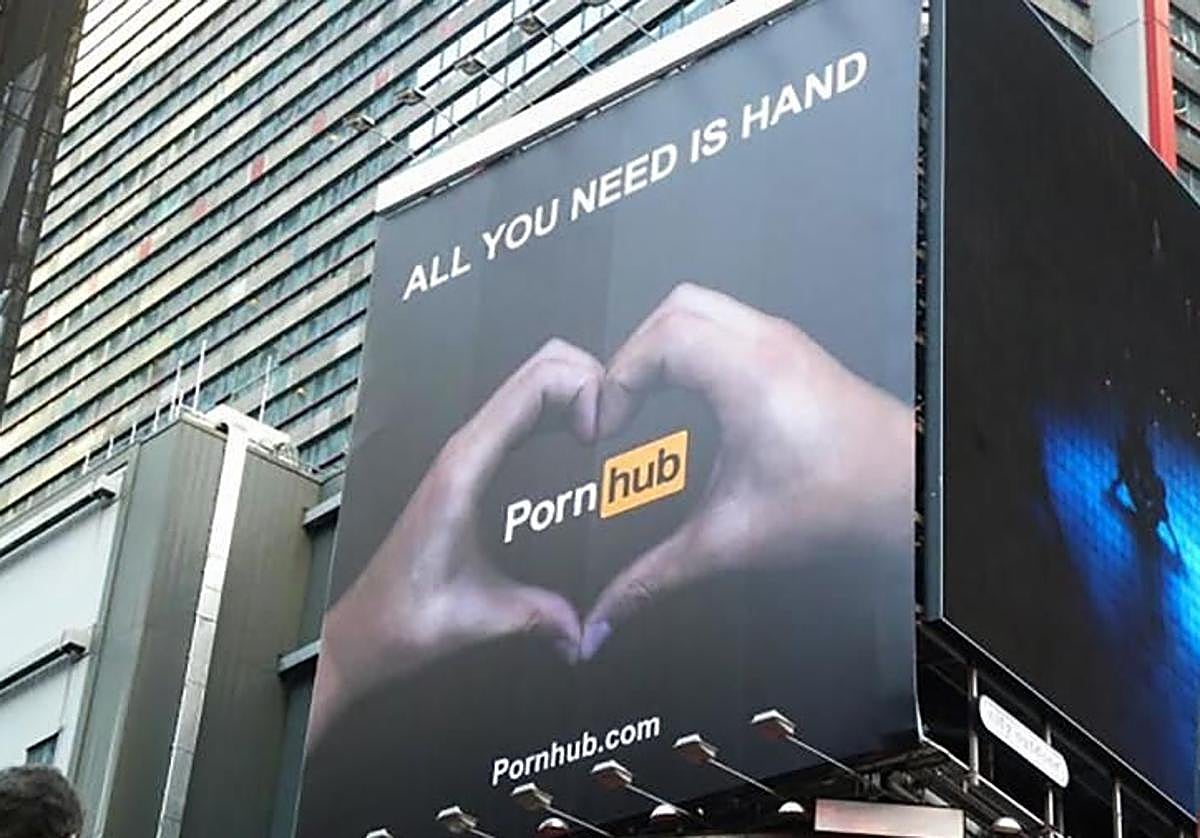 Publicidad del portal pornográfico Pornhub
