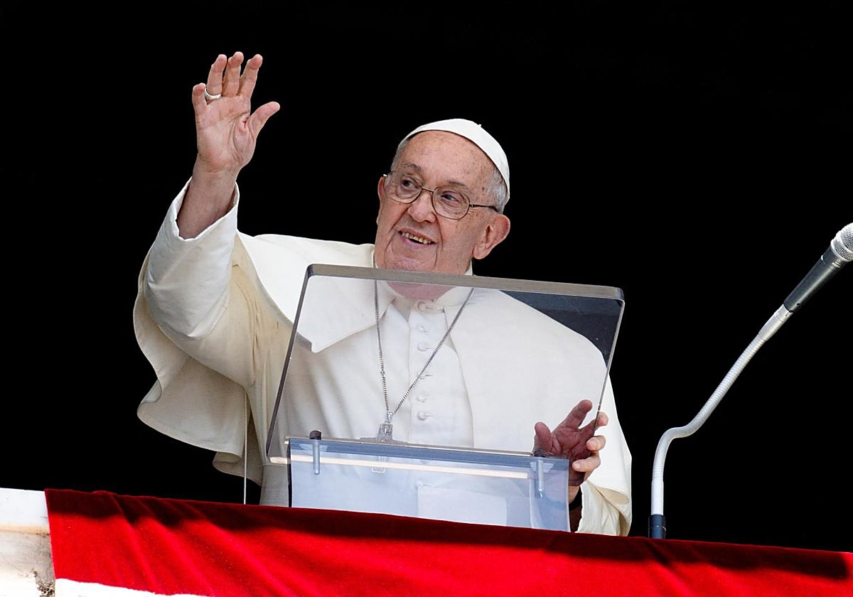 El Papa Francisco durante el Ángelus de este 28 de julio