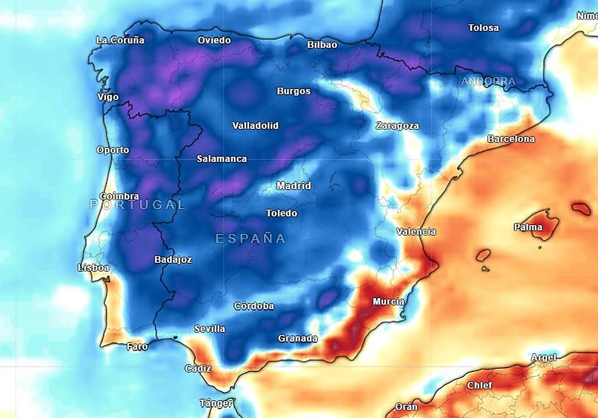 La Aemet avisa de la llegada de frío, lluvia y nieve a España: hasta 10  grados