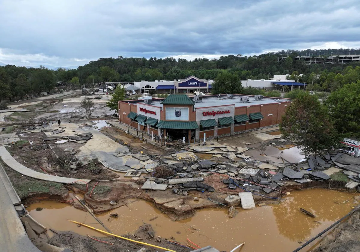 Efectos del huracán Helene en Asheville, Carolina del Norte