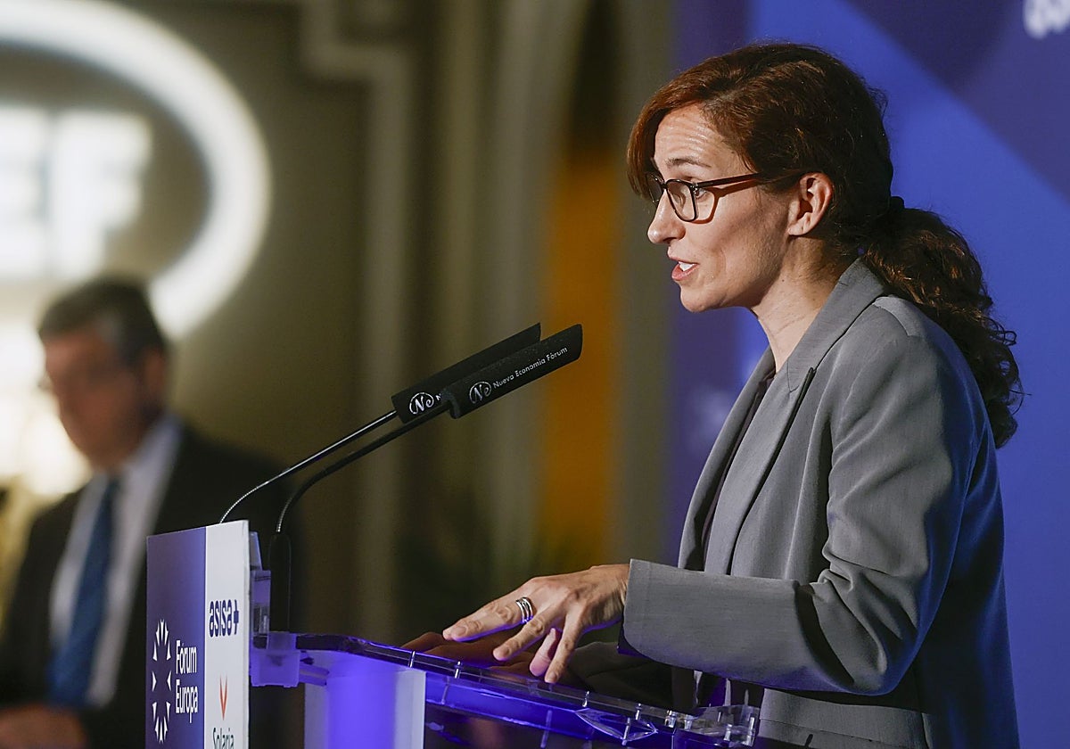 La ministra de Sanidad, Mónica García, este lunes