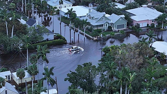 El huracán Milton provoca precipitaciones que se viven una vez cada mil años