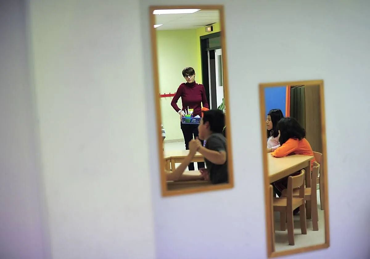 Aula de un centro de Educación Primaria en Cataluña