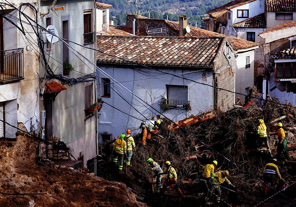 Destrozos provocados por la DANA en Letur (Albacete)